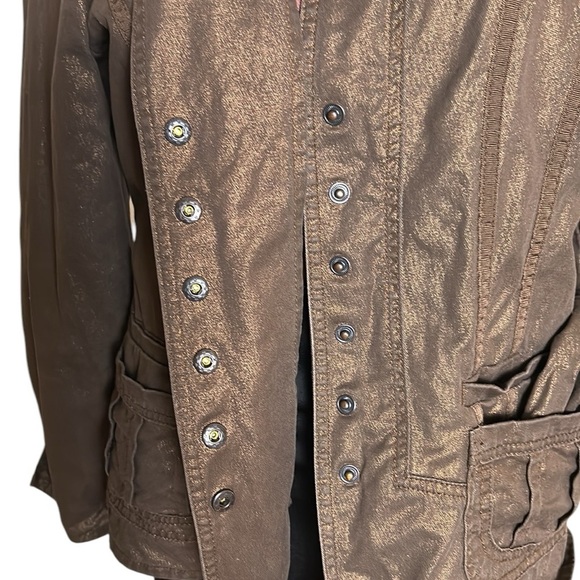 Coldwater Creek fitted,military,spring jacket,,shimmer,PTP 18.5” medium, EC - Picture 10 of 16